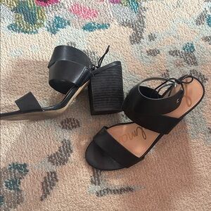Sam Edelman Black Block Heel Sandals
